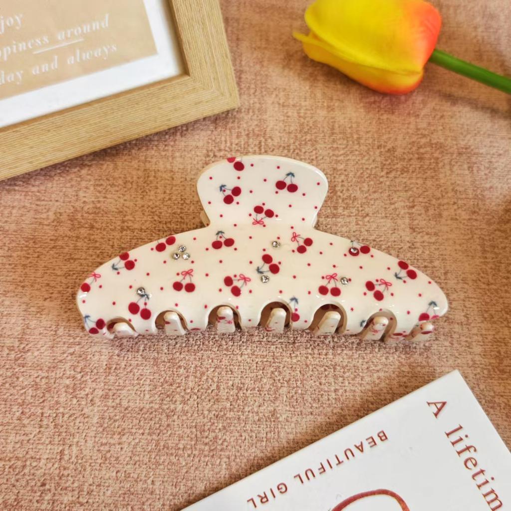 Luxury Hair Clip for Women Big Acetate Hair Claw Girls Purple Hairclip Whith Rhinestones Large White Hair Clamp Accessories