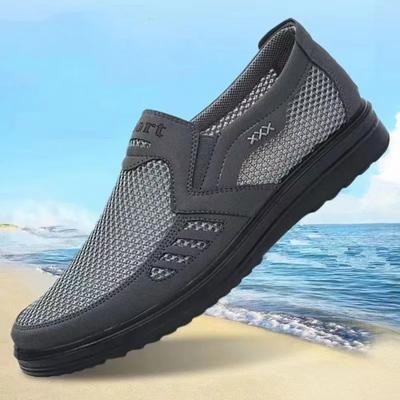 Fashion 2024 Spring Men Mesh Shoes Tenis Breathable Soft Bottom Casual Shoes Lightweight Non-Slip Black Work Shoes Sneakers for Man