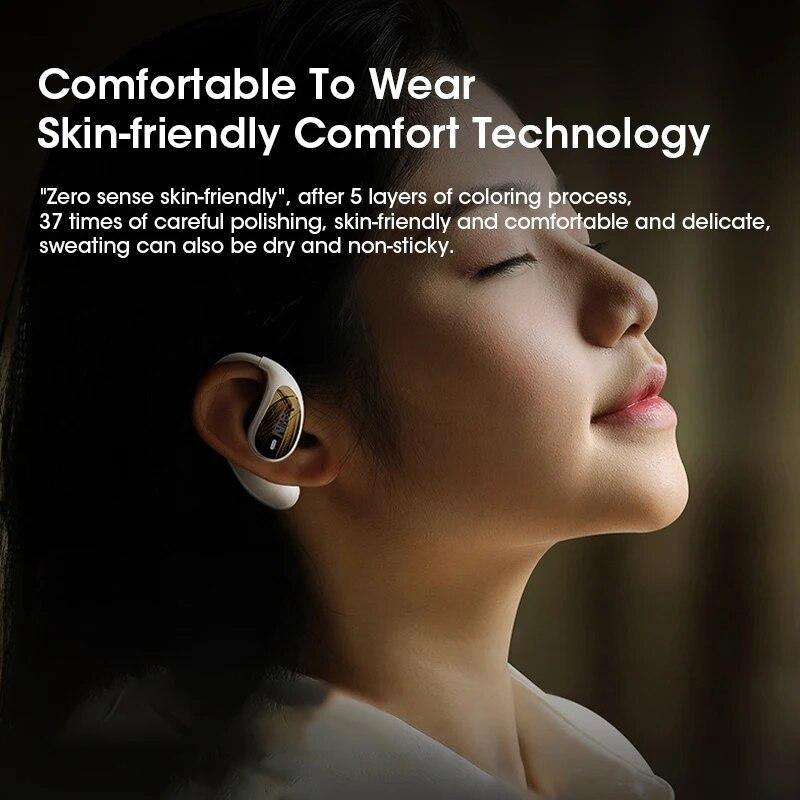Niye 2025 OWS Earhook Sports Headset Air Conduction Wireless Bluetooth Headphones Bluetooth 5.3 Earphones TWS Earbuds With Mic