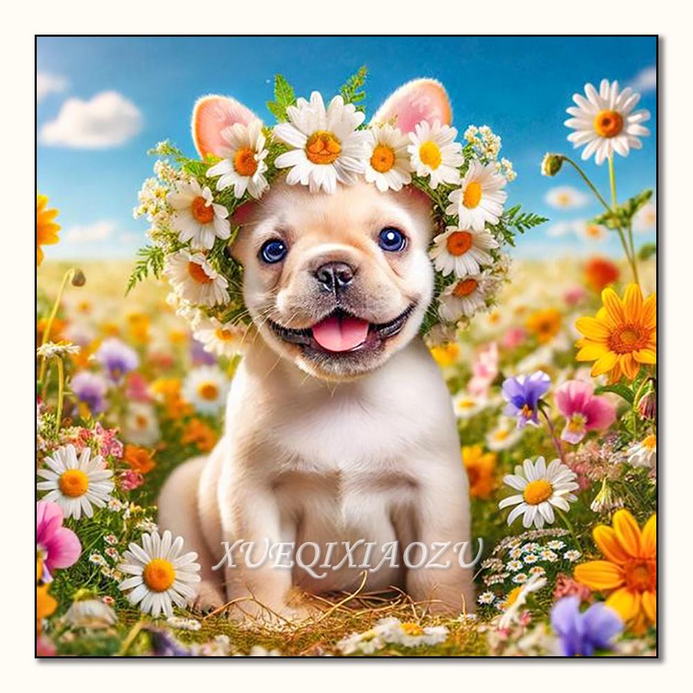 5D Diamond Painting Animal Dog Tiger Cat Cross Stitch Mosaic Kits Home Decoration Wall Stickers DIY Handmade Gift