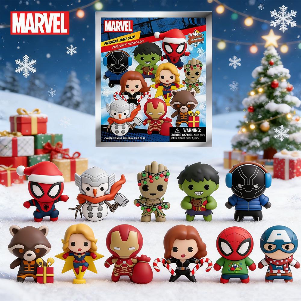 

Официально лицензированная фигурка Мстителей Marvel, слепой бокс, брелок-клипса, аниме-фигурка, брелок, коллекционный, для рюкзака, Kering, 1 шт., 3D, переносной, мини, легкий, портативный