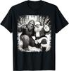 Santa with Bigfoot Christmas Lights Funny Sasquatch Believe T-Shirt