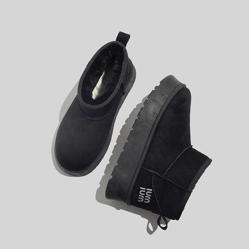 Belle large cotton thick velvet thick-soled snow boots women s winter heightening cotton shoes warm velvet boots 37