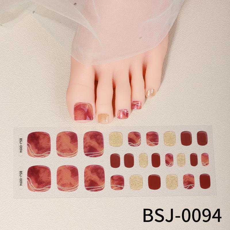 Gel-Maniküre-Sticker, Zehen-Sticker, beleuchtete halbgebackene und halbgehärtete Nagel-Sticker und Fuß-Sticker