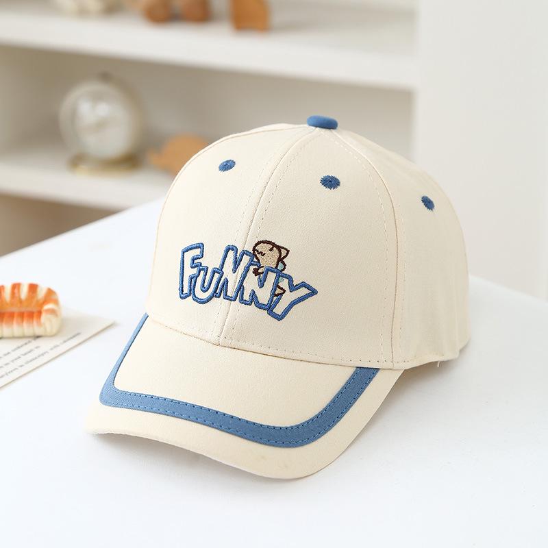 2026 Kids' Spring/Autumn Cartoon Sun Baseball Cap - Cute Duckbill Hat for Boys & Girls