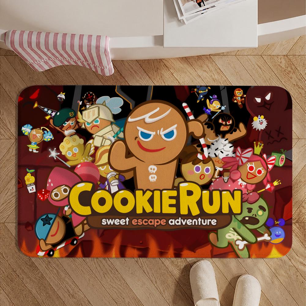 Game-Cookie RunS Floor Mat Soft Non-Slip Bath Mat, Bedside Carpet, Absorbent Doormat for Home
