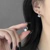 Square Plain Ring Earrings Women'S Light Luxury High-End Sense Unique Two-Wear Stud Earrings Earrings Earrings Niche Earrings