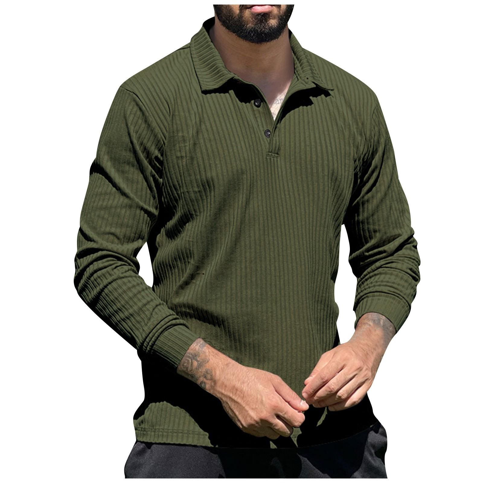 Мужская рубашка Суперлегкая повседневная мужская одежда с коротким рукавом L армия зеленый