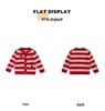 Autumn 2025 Girls' Knitted Cardigan: Cute KT Cartoon Striped Sweater for Baby Girls