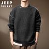 JEEP SPIRIT Men's Heavyweight Round Neck Sweater