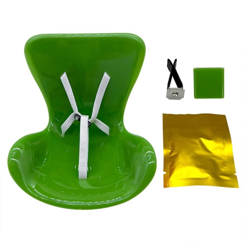 

Plush Dolls Mini Safety Seats Model Ornament with Strap Cute Air Outlet Aromatherapies Decoration Car Interior Ornament зелений