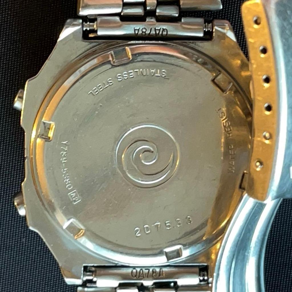 Used SEIKO ALBA Y789-5370 Genuine SS Bracelet 100m Water Resistant Working Condition