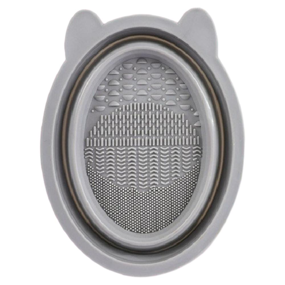Collapsible Silicone Makeup Brush Cleaning Bowl Portable Cosmetic Sponge Scrubber Bowl Beauty Makeup Washing Tool