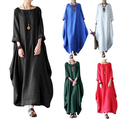 Womens Long Sleeve Casual Long Shirt Dresses