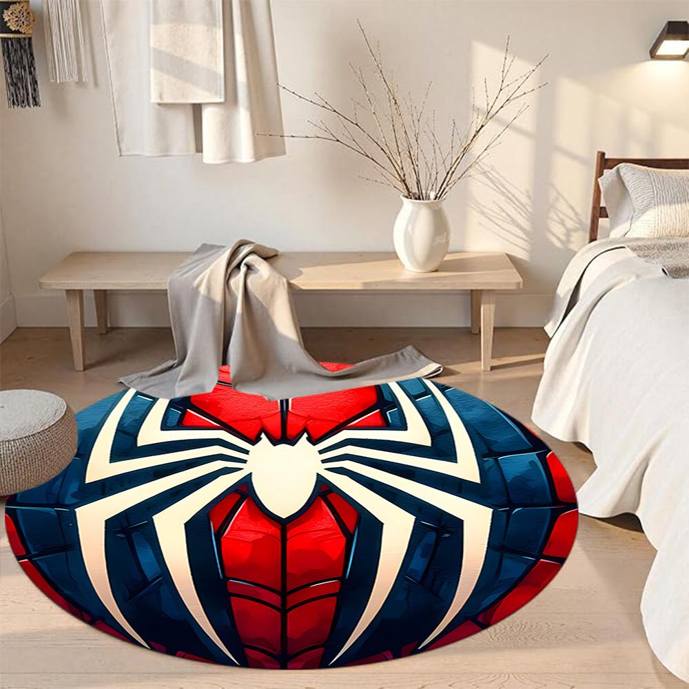 Spider Round Area Rug Design for Bedrooms Dining Room Decorate room Dormitory Anti-slip Round Rug Office home decor