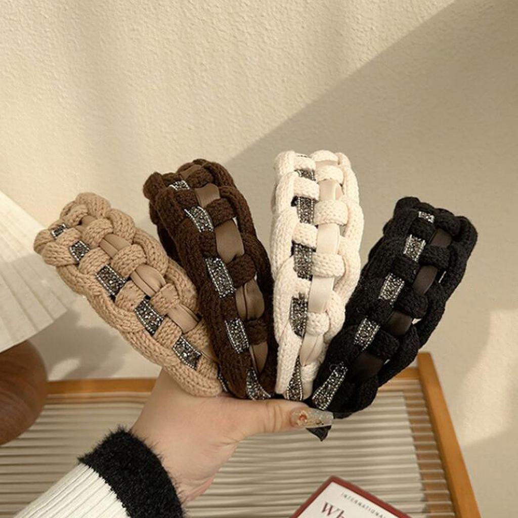 PROLY New Fashion Headband For Women Wide Side Braided Turban Classic Headwear For Adult Hair Accessories