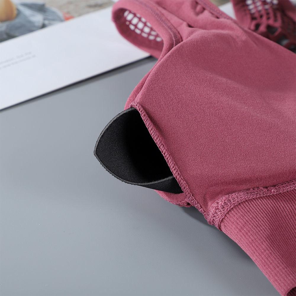 Sutien activ respirabil pentru femei Sutien sport din plasă sexy Top sport Push Up Sală de gimnastică Lenjerie de corp pentru femei Sutien de yoga pentru alergare fără sudură