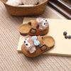 2025 Spring/Autumn Girls' Cute Cartoon Birkenstock Closed-Toe Slippers