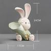 Flower Vase Rabbit Figurine Sculpture Bud Table Centerpiece Bunch Storage Resin Bunny Statue