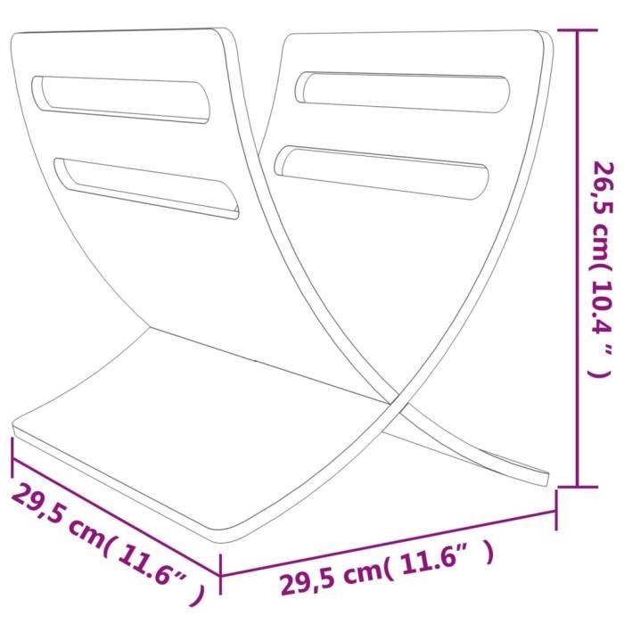 VidaXL Porte-revue en bois
