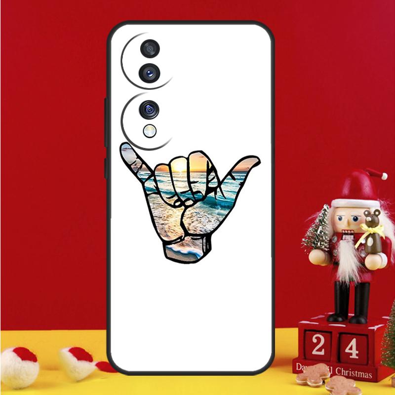 Shaka Surf Hang loose Case For Honor Magic V5 5 6 7 Pro Honor 50 70 90 200 400 Lite X7a X9b X9c X9a X8a X8b Cover
