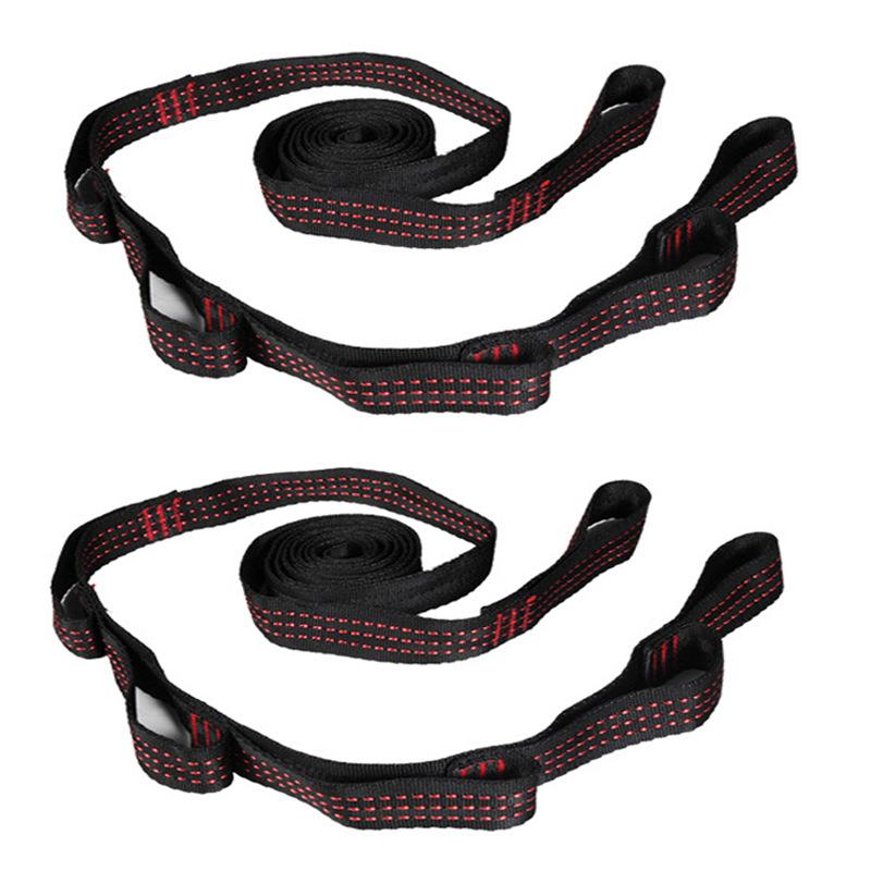 2 Stück Spezielle Verstärkte Polyestergurte 5-Ring Hohe Tragfähigkeit Stachelige Hängematten Gurte Für Outdoor Camping Hängematten Gurte