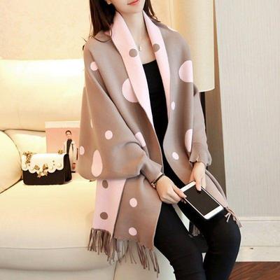 Mantel Schal Mantel Pullover Frauen Herbst und Winter mittellang 2022 Quaste gestrickte Umhang lose Schal Strickjacke lässig Poncho Pullover