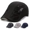 Quick Drying Mesh Splicing Solid Color Beret Cap Men's and Women's Summer Outdoor Sunscreen Duck Tongue Hat Mesh Caps Breathable Lightweight Hats