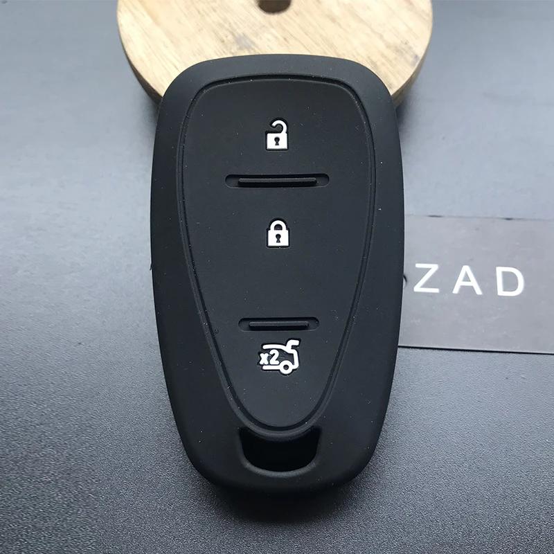 ZAD silicone car key cover case For Chevrolet Cruze Spark Onix Volt Aveo Sonic 3 button remote keyless fob holder protect shell