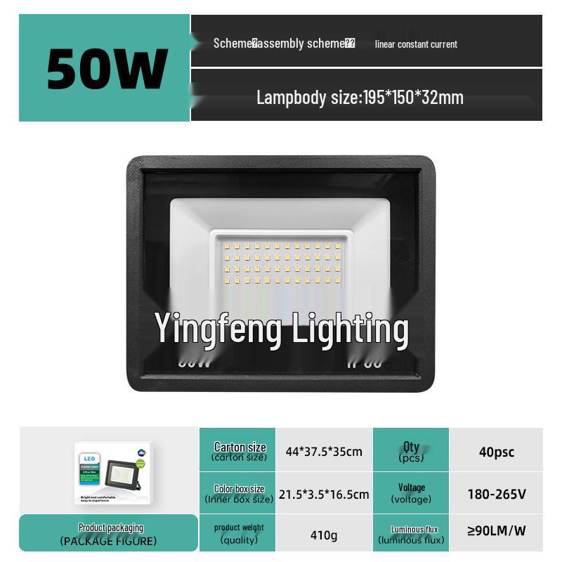 100W Little Apple LED Floodlight - Waterproof Outdoor Light with IP66 Protection