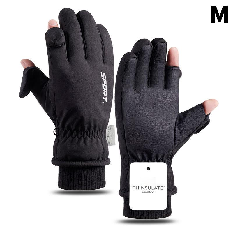 All-Weather Touchscreen Gloves for Men Waterproof Winter Gloves for Running, Cycling, Motorcycle&Daily Commute Warm Fleece Lined