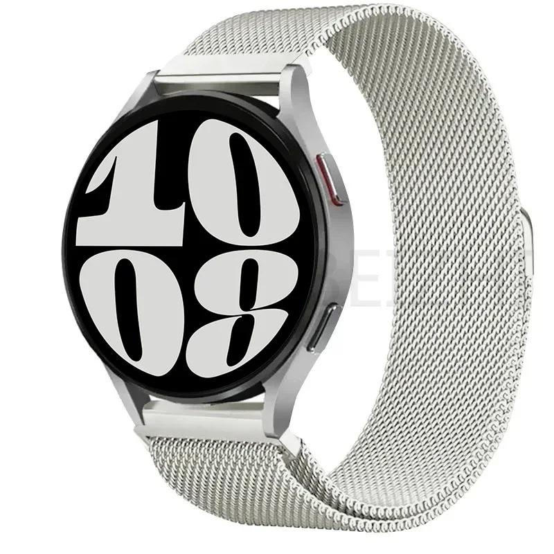 Milanese loop band for Samsung Galaxy Watch 7-FE-6-5-4-Classic 20mm 22mm Metal magnetic bracelet Huawei watch GT 5-4-3-2 strap