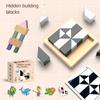 Wooden Geometric Shape Puzzles Educational 3D Jigsaw Puzzle Building Blocks  Kids Toy