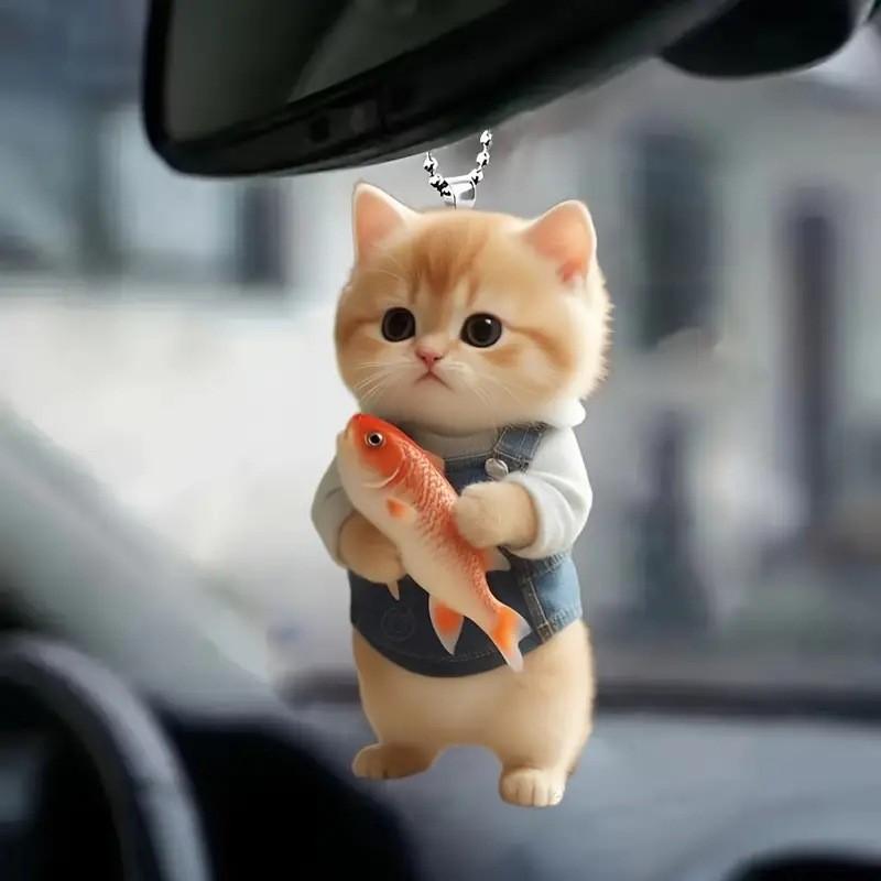 Whimsical Acrylic Animal Figurines Cute Home Decor Keychain For Car And House Decoration