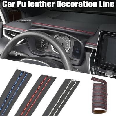 Car Mouldings Trim Strip Pu Leather Car Interior Decoration Line for Door Dashboard Braid Sticker Strip DIY Universal