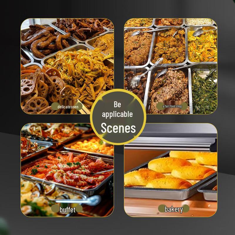 304 Stainless Steel Rectangular Buffet Serving Tray