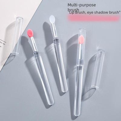 Mehrfarbiger tragbarer Silikon-Lippenpinsel mit staubdichtem Applikator für Beauty-Make-up - Einzelpackung