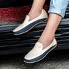Herrenmode Freizeitschuhe Weiche Leder Fahrschuhe Sommer Atmungsaktive Halbschuhe Leichte Schuhe Übergröße 36-47