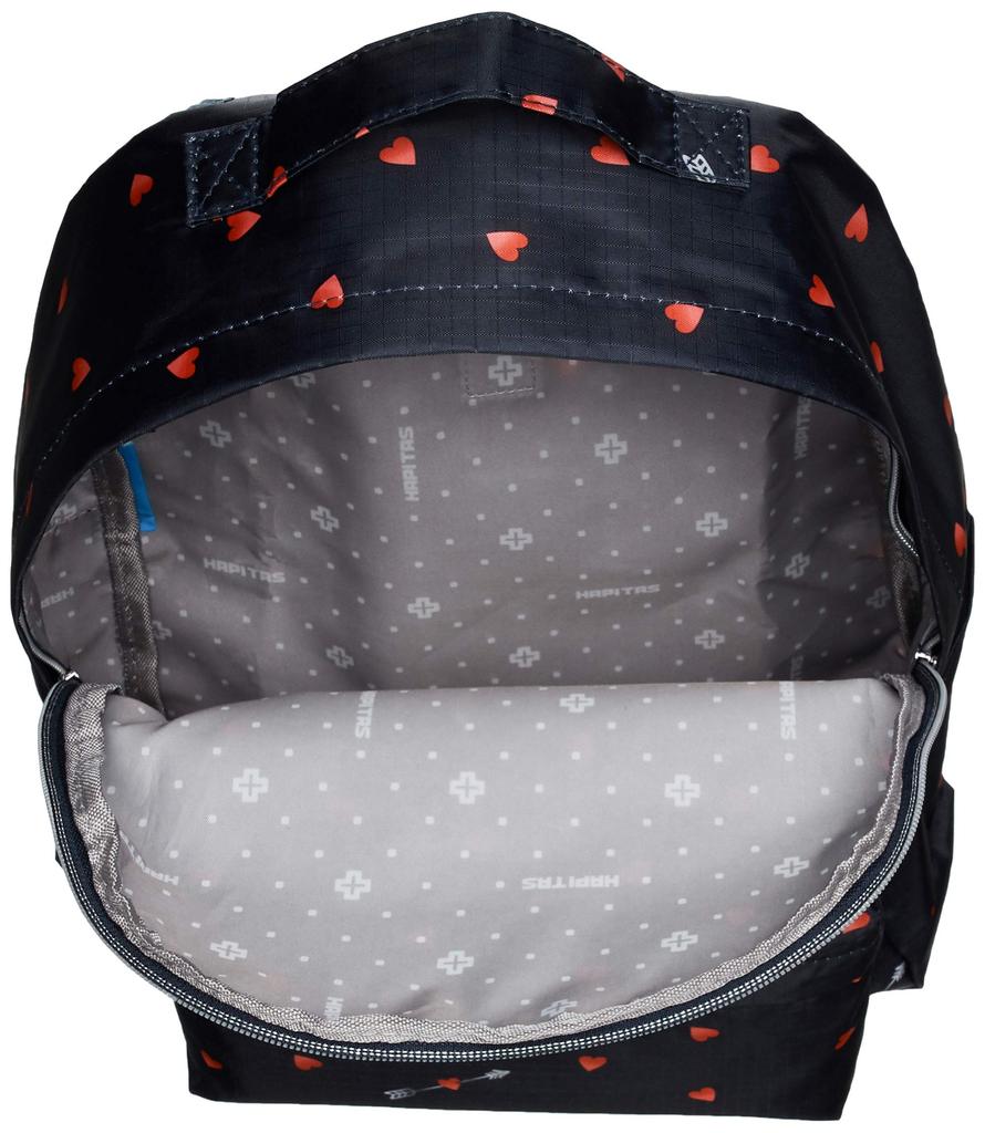 Рюкзак с богатым узором HAP0112 399 Heart Navy [Hapitas], можно брать с собой в ручную кладь,