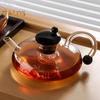 Glass Tea Pot with Removable Tea Brewer Filtration Heat Resistant Glass Teapot for Loose Leaf Tea Stove Microwave Safe BPA-Free Tea Infuser Pitcher
