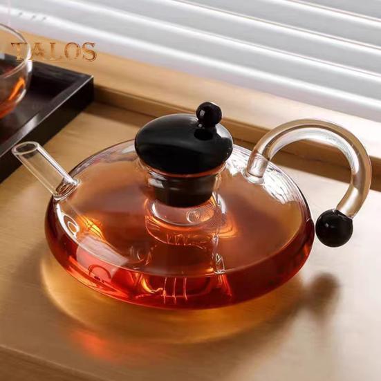 Glass Tea Pot with Removable Tea Brewer Filtration Heat Resistant Glass Teapot for Loose Leaf Tea Stove Microwave Safe BPA-Free Tea Infuser Pitcher