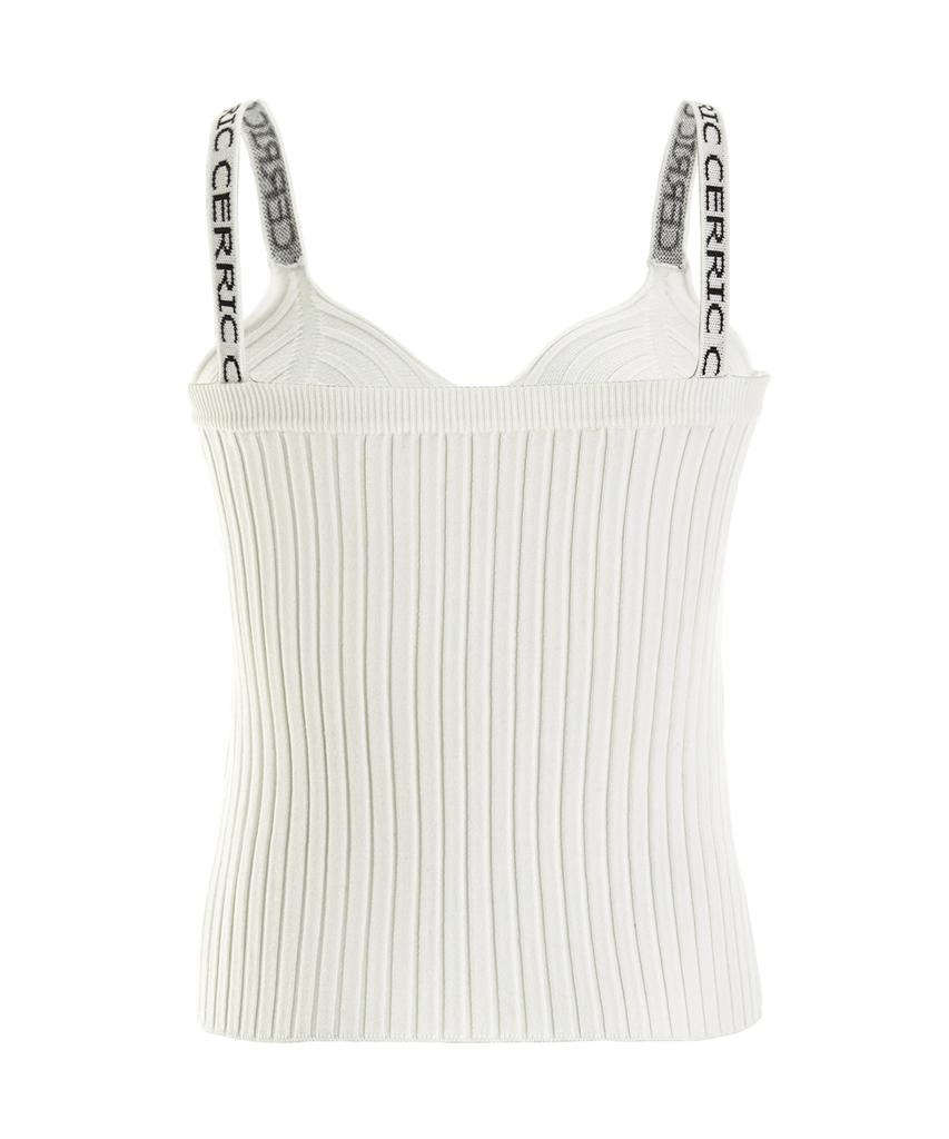 CERRIC Jacquard Strap Sleeveless / Ivory