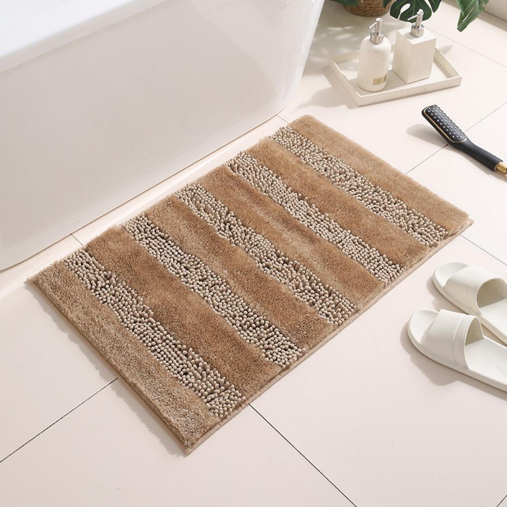 Simple Wind Woven Chenille Pearl Yarn Bathroom Non-slip Mat Entry Door Bathroom Floor Mat
