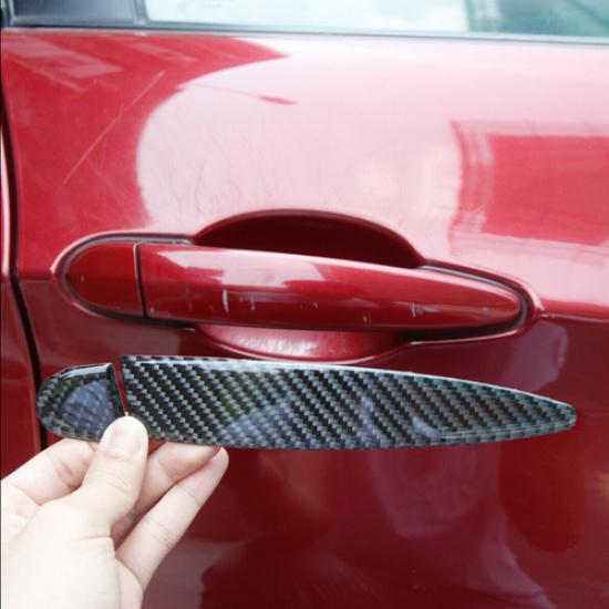 Soft Carbon Fiber Car Door Handle Cover Exterior Trim For BMW 3 4 Series 13-19