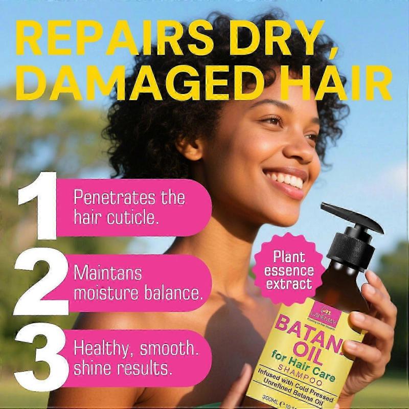 Batana Oil Shampoo and Conditioner Set | Raw Organic Batana Oil for Hair Growth | Clarifying & Thickening Treatment for Thinning Hair | 300ML*2