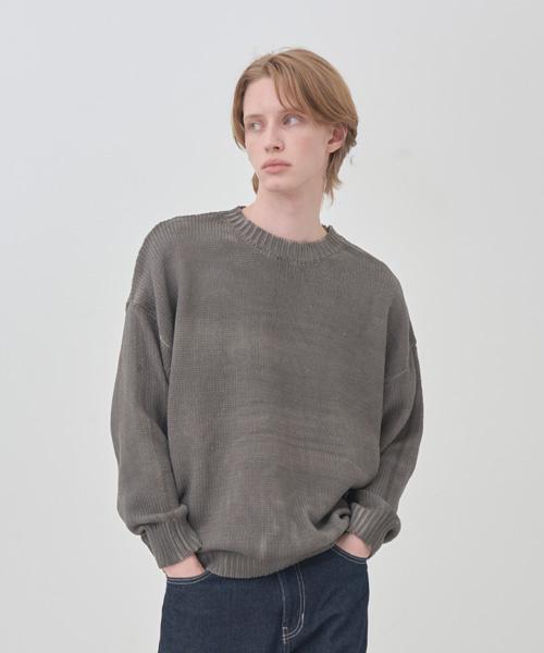 Graph Platform Garments Dyed Knit Black Black