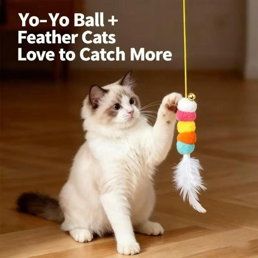 Funny Electric Door Hanging Toy Automatic Lifting Interactive Cat Yoyo Ball  Cat Supplies