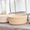 Hand Woven Basket Laundry Basket Storage Office Sundries Handmade Knitting Cotton Hamper
