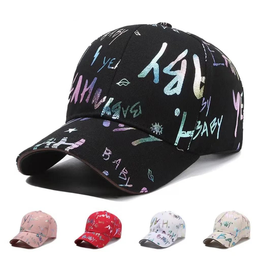 Cartoon Graffiti Tide Baseball Cap Personality Street Trend Men's and Women's Hats Fashion Hip Hop Hat Cap