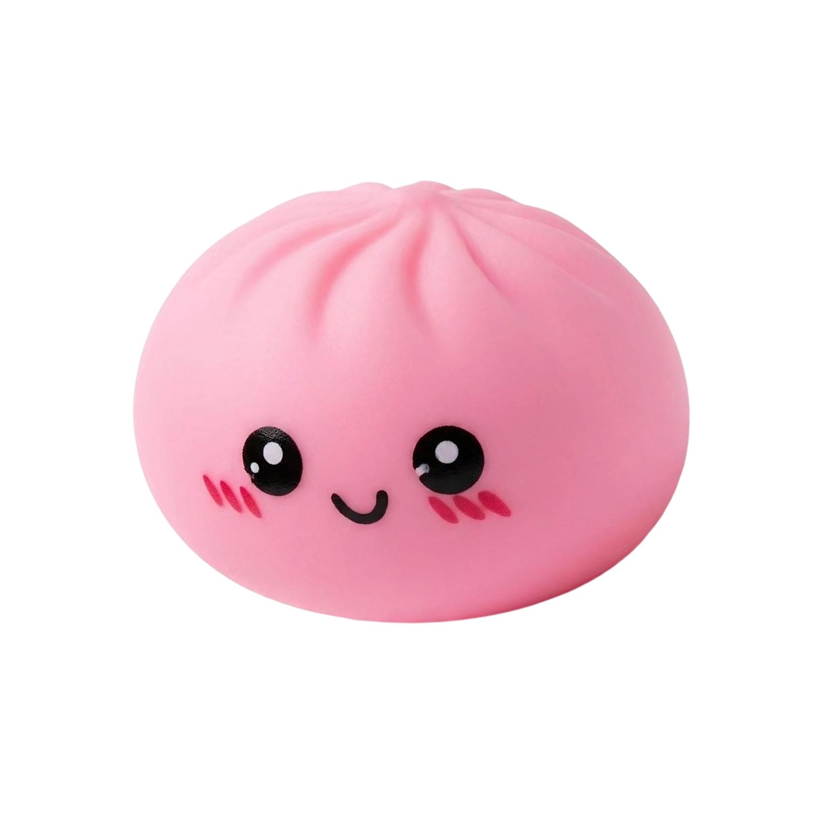 

Creative Bun Shaped Squeeze Toy Stress Relief Novelty Squishy Toy for Office Home Desk Decor and Hand Exercise Use One Size рожевий